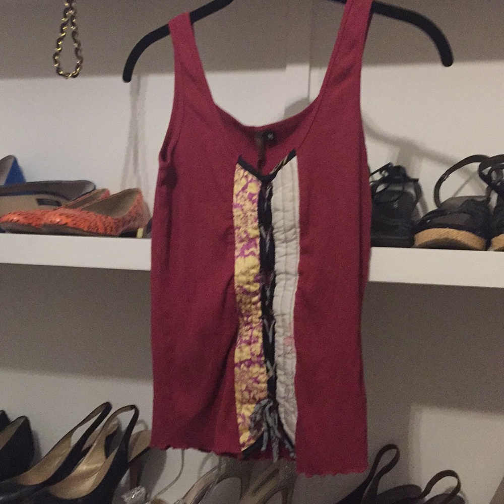 Asian inspired lace up tank
